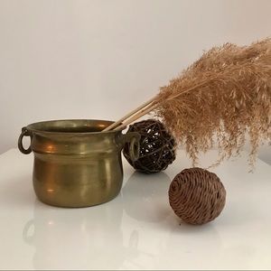 Vintage Brass Planter Pot